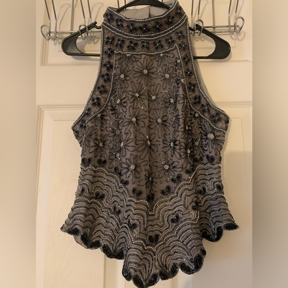 Papell Boutique Tops - Beaded Evening Blouse